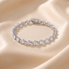 11.76 CT Emerald-Cut Diamond Tennis Bracelet