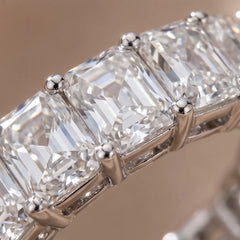 4 CT Radiant Diamond Half Eternity Ring