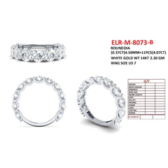 4.07 CT Round Diamond Half Eternity Ring
