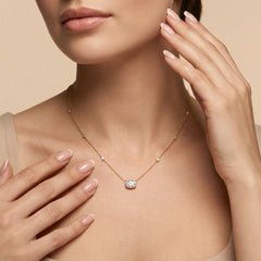 2.20 CT East-West Oval Pendant