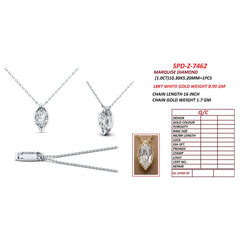 1 CT Marquise Bezel Pendant