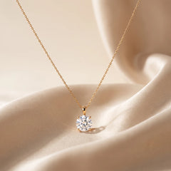 3.07 CT Round Diamond Solitaire Pendant