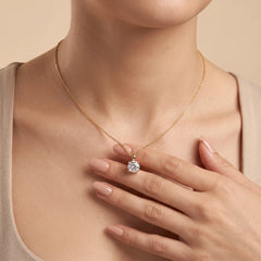 3.07 CT Round Diamond Solitaire Pendant