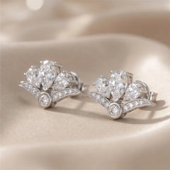 2.42 CT Pear Diamond Stud Earrings