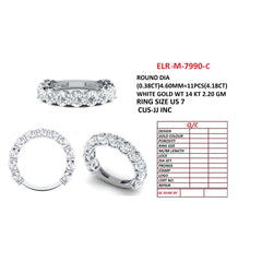 4.31 CT Round Cut Half Eternity Ring