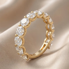 3 CT Round Diamond Half Eternity Ring