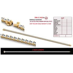 6.60 CT Emerald-Cut Diamond Tennis Bracelet