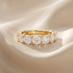 4.07 CT Round Diamond Half Eternity Ring