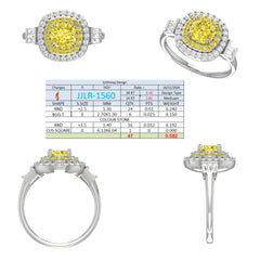 Cushion Cut Double Halo Ring