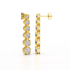 3 CT Lab Diamond Bridal Drop Dangle Earrings - Jama Jewels 