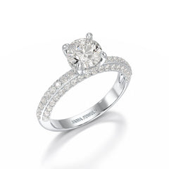 1.79 CT Round Cut Lab Grown Diamond Ring - Jama Jewels 