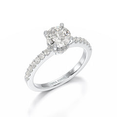 Classic Round Cut 1.45 CT Lab Diamond Ring