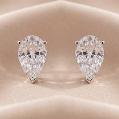 1 CT Pear Diamond Solitaire Stud Earrings