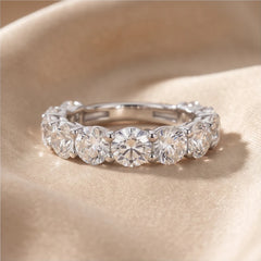 4.07 CT Round Diamond Half Eternity Ring