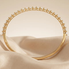 3.88 CT Round Diamond Half-Eternity Bangle