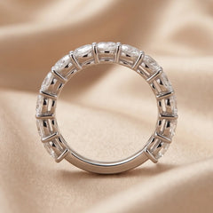 2.80 CT Oval Diamond Half Eternity Ring