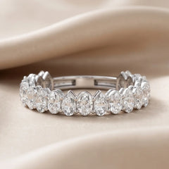 2.08 CT Pear & Oval Diamond Half Eternity Ring