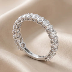 2.08 CT Pear & Oval Diamond Half Eternity Ring