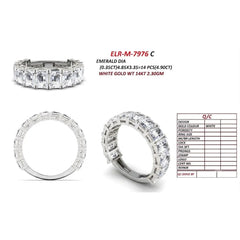 4.9 CT Emerald-cut Diamond Half Eternity Ring
