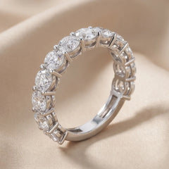 3 CT Round Diamond Half Eternity Ring