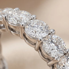 3 CT Round Diamond Half Eternity Ring