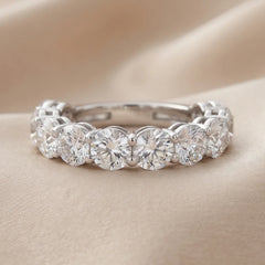 5 CT Round Diamond Half Eternity Ring