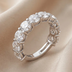 5 CT Round Diamond Half Eternity Ring