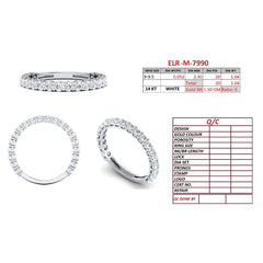 1.04 CT Round Diamond Half Eternity Ring