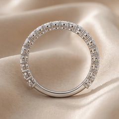 1.04 CT Round Diamond Half Eternity Ring