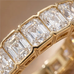 2.85 CT Radiant Diamond Half Eternity Ring