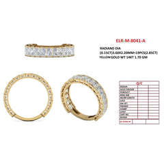 2.85 CT Radiant Diamond Half Eternity Ring