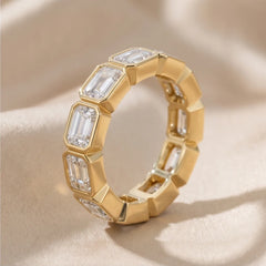4.95 CT Emerald-Cut Diamond Full Eternity Ring