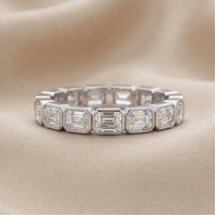 1.80 CT Emerald-Cut Diamond Full Eternity Ring