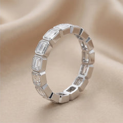 1.80 CT Emerald-Cut Diamond Full Eternity Ring