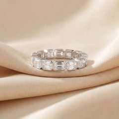 1.80 CT Emerald-Cut Diamond Full Eternity Ring