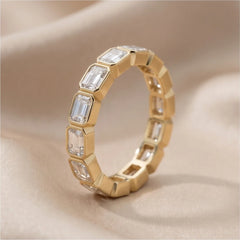 1.80 CT Emerald-Cut Diamond Full Eternity Ring
