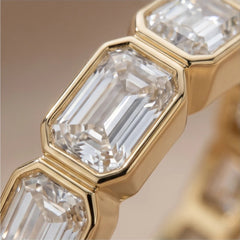 1.80 CT Emerald-Cut Diamond Full Eternity Ring