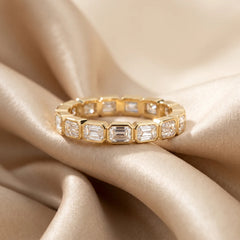1.80 CT Emerald-Cut Diamond Full Eternity Ring