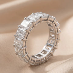 5.70 CT Emerald-cut Diamond Full Eternity Ring