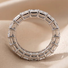 5.70 CT Emerald-cut Diamond Full Eternity Ring