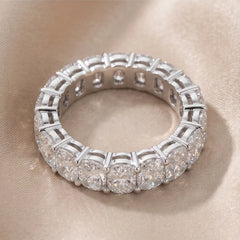3 CT Elongated Cushion Diamond Full Eternity Ring
