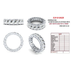 5.70 CT Emerald-cut Diamond Full Eternity Ring