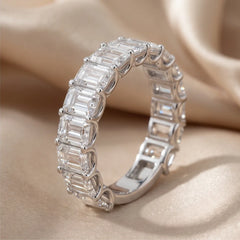 5.25 CT Emerald-Cut Diamond Half Eternity Ring