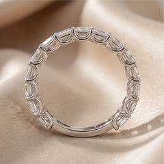 5.25 CT Emerald-Cut Diamond Half Eternity Ring