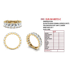 5.25 CT Emerald-Cut Diamond Half Eternity Ring
