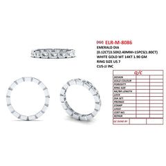 1.80 CT Emerald-Cut Diamond Full Eternity Ring