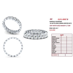 2 CT Emerald-Cut  Diamond Full Eternity Ring