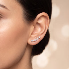 0.42 CT Multi Shape Climber Earrings