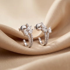0.75 CT Multi Shape Cluster Ear Jacket Earrings