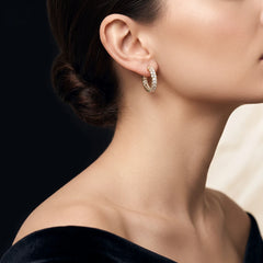 3.30 CT Emerald Cut Hoop Earrings